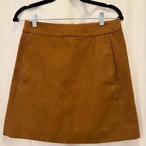 J. Crew Factory Faux suede A-Line mini skirt